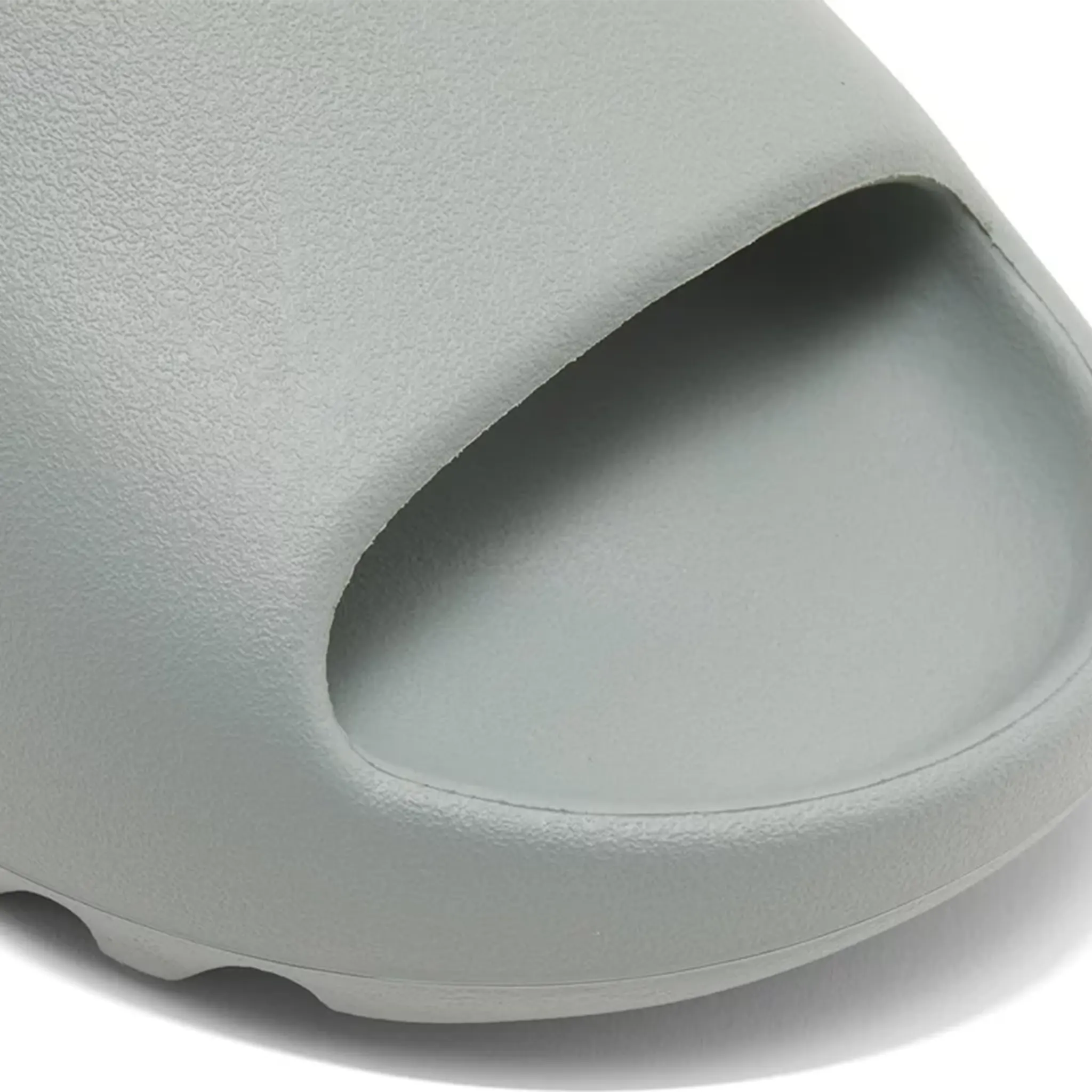 Toe box view of Adidas Yeezy Slide Salt ID5480